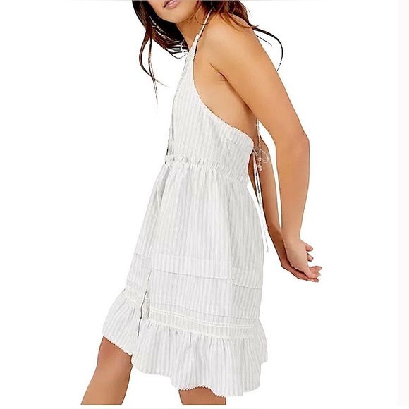 NWT $128 Free People Desert Days Sleeveless Striped Minidress Size L - Picture 4 of 14